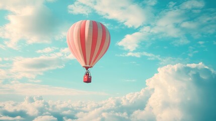Obraz premium A Box flying on a parachute with pink cloud,vector illustration of package flying down from sky and cloud with parachute, concept for delivery service,shopping online,air delivery service.