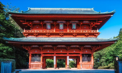 Obraz premium Daimon gate, the entrance to the famous pilgrimage town on Mount Koyasan, Kansai, Japan