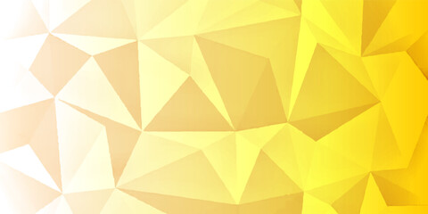 Golden Geometric Background With Abstract Low-Poly Polygon Pattern For Design Projects In Warm Bright Tones eps10
