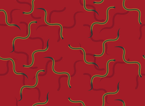 Tiger Snake Moving Seamless Background Wallpaper Pattern
