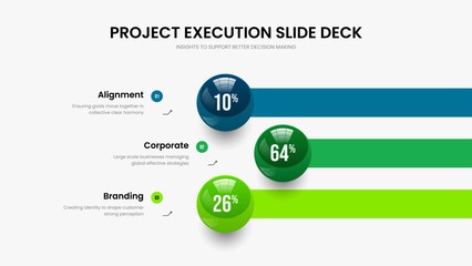 Simple Plan Slideshow Template Vector Illustration. Market Briefing 3 Step Graph Frame Design. Educational Development Three Element Infographic Presentation Layout.
