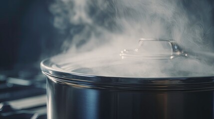 Steam Rising From Pot on Stove