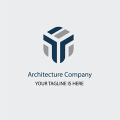 Fototapeta premium Architecture Company unique logo design 