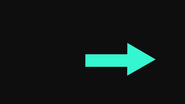 A road sing with a red arrow going from left to right.The sing is made with a yellow image on the back.4k video