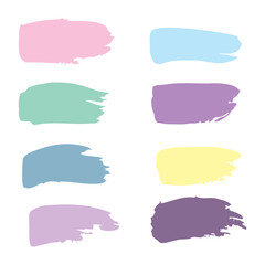 collection of hand drawn colourful  brush