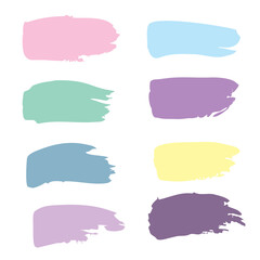 collection of hand drawn colourful  brush