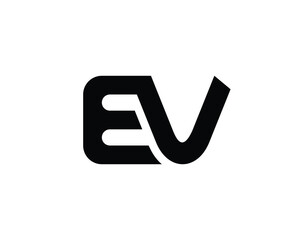 EV Logo Design. EV