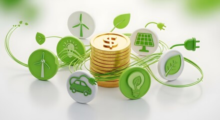 Green energy finance growth eco sustainability investment future