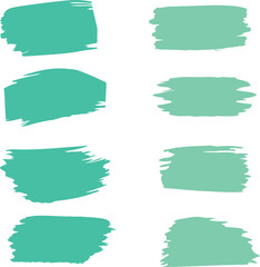 collection of hand drawn green  brush