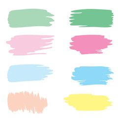 Fototapeta premium collection of hand drawn colourful brush