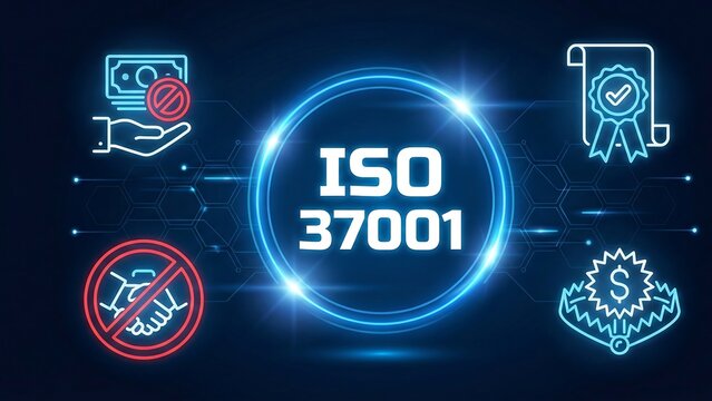 ISO 37001 acronym, standard that outlines the requirements for anti bribery management System. ISO provides organizations with guidelines to consistently achieve recognized standards. new