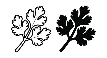 Minimalist black and white fern leaf illustration vector isolated on white background nature design © SHAHRIYAR RASEL