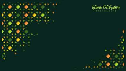 Islamic celebration greeting card template. Abstract background with Arabic ornament style © AF DigitalArtStudio