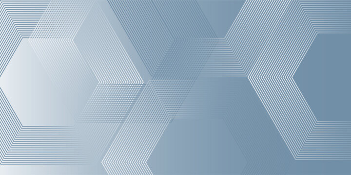 Digital abstract background hexagon lines on gray background. Futuristic digital network stripe line art design for poster, brochure, cover, website, banner. modern vector eps10