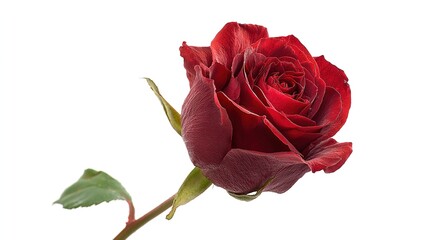 Naklejka premium red rose isolated on white background