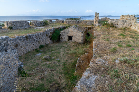 Vaulted Chambers within the Walls of Grivas Castle, Greece