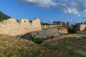 Obraz premium Griva Castle on a hilltop, Lefkada, Greece