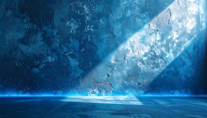 壁に浮かぶ薄いブルーグロー