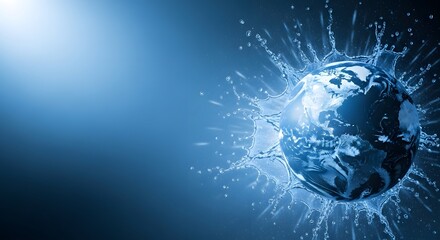 Fototapeta premium World water day conservation global earth concept