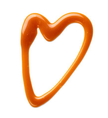 heart shaped caramel sauce