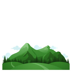 Mountain Landscape Illustration