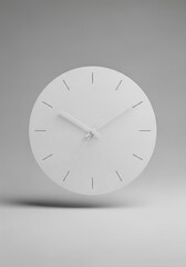  Minimal clock face without numbers isolated on background time mindfulness concept