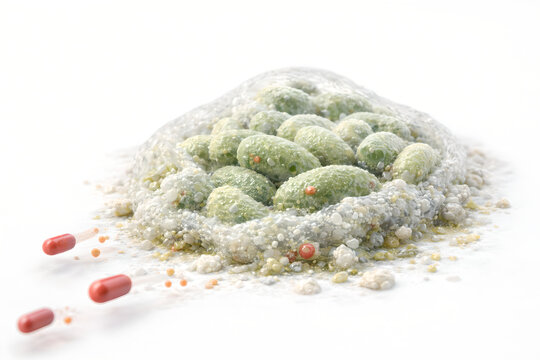 Mechanisms of antimicrobial resistance: antibiotic inactivation enzyme around a bacterium, altered target site, efflux pump exporting drug molecules, reduced permeability on outer membrane