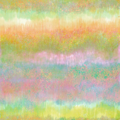 Fototapeta premium Abstract digital painting Multicolored transparent gradient wavy stripes. Blurred seamless pattern in soft, delicate tones Grunge effect multicolored background