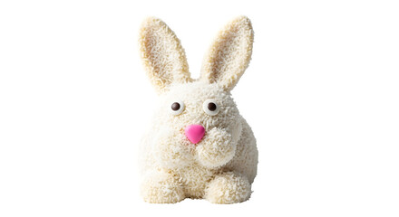 Obraz premium Coconut Bunny Treat isolated on transparent background