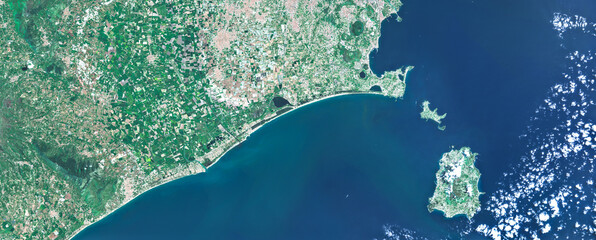 Mount Vesuvius Volcano Satellite Image Italy