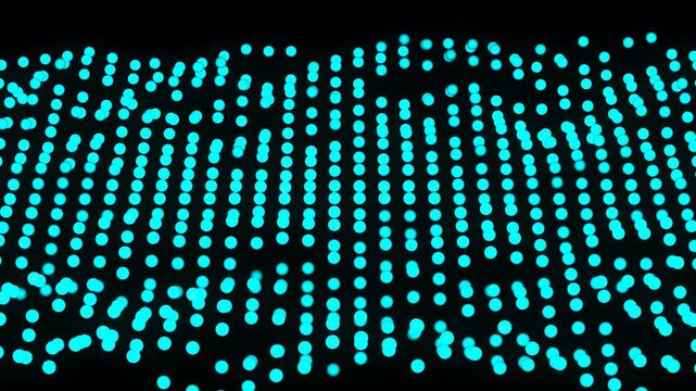Looping Digital Particle Wave Animation for Tech Conference Screens and Data Visualization Media