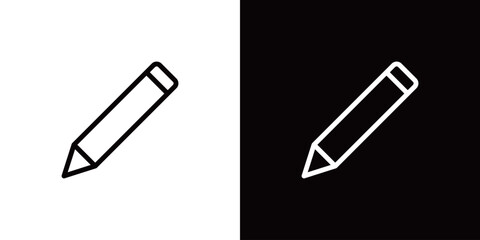 シンプルなペン・鉛筆のアイコン (ベクター)