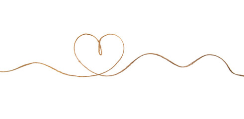 Thread burlap isolate on white background. Selective focus.