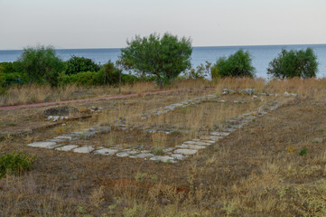 Archaic Temple of Skala on Kefalonia island, Greece