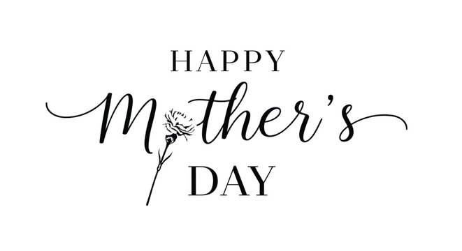 Mother's Day greeting card vector design with floral element
