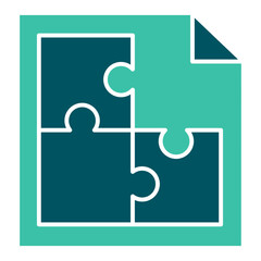 Puzzle pieces strategy icon