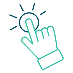 Obraz premium Touch gesture hand outline