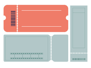 モダンなチケット・クーポン券のデザインフレーム / Modern Ticket Design Frames