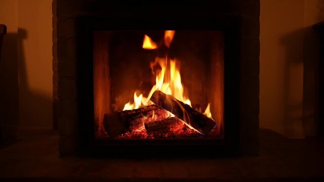 Cozy Fireplace Ambiance Background for Home Decor and Relaxation