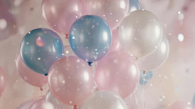 Colorful Balloons Floating in the Air.