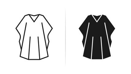Naklejka premium Line drawing of two short-sleeved shirts Vector