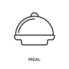 Fototapeta premium Meal Icon Outline Style. Vector Illustration For Graphic Design