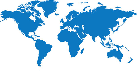 Obraz premium blue world map