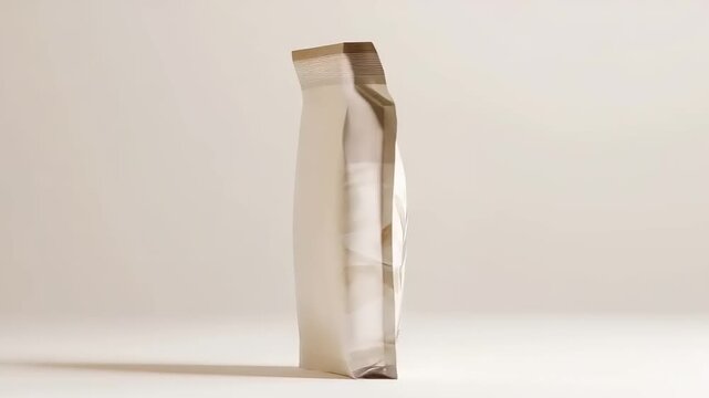 Blank white pouch packaging for product mockup on a clean background.