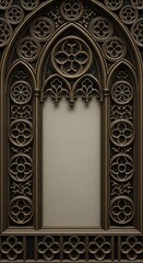 Obraz premium Ornate Gothic Archway with Blank Space with intricate decorative details