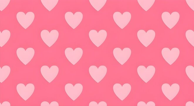 seamless pattern with pink hearts