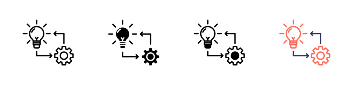 Knowledge Transfer icon set multiple style collection
