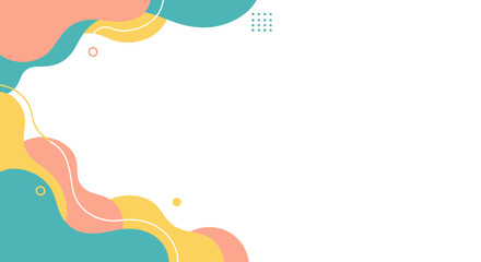 Abstract organic shapes background in pastel colors, fluid design, modern graphic element