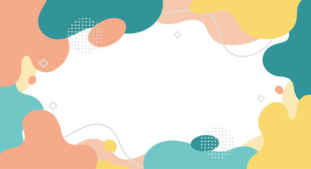 Abstract Organic Shapes Background, Pastel Colors, Modern Design, Copy Space