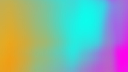 Vibrant gradient colors blending smoothly from yellow to blue to pink in a mesmerizing abstract background viewed from a straight-on perspective